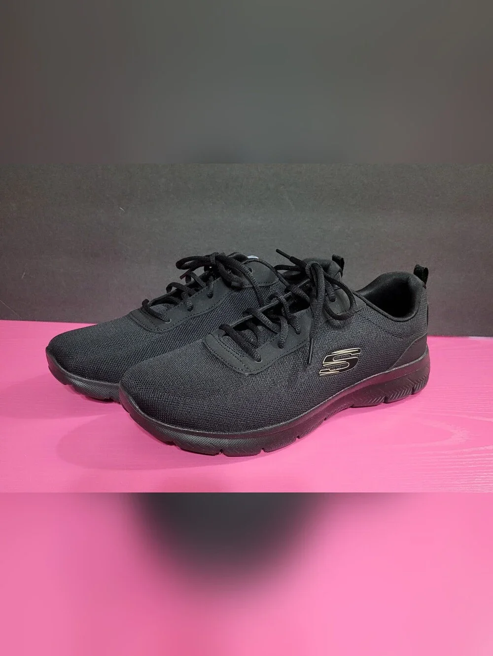 Skechers Black Lace-Up Light-Weight Washable Sneakers Women's Size 11 M (1406)